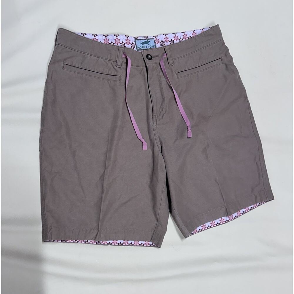 Horny Toad Women's Mauve Shorts with Pink Drawstring - Picture 3 of 9